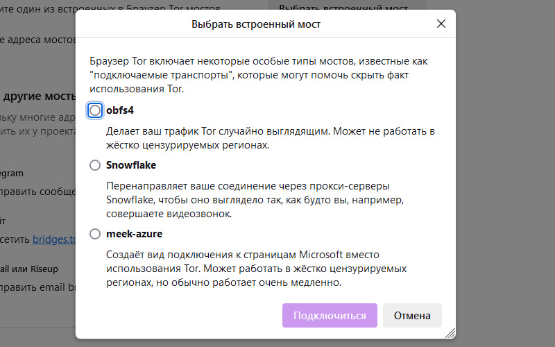встроенные мосты тор